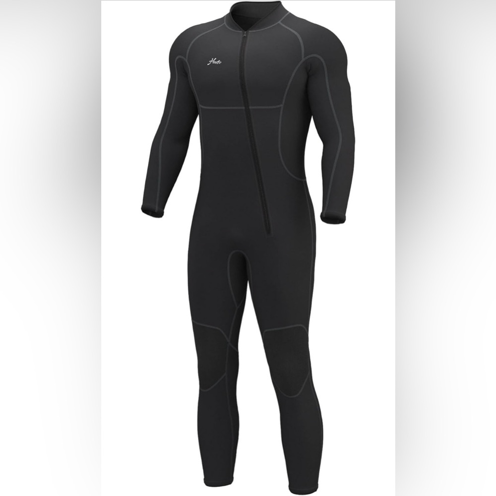 NWT: Hevto Black Neoprene Men Wetsuit